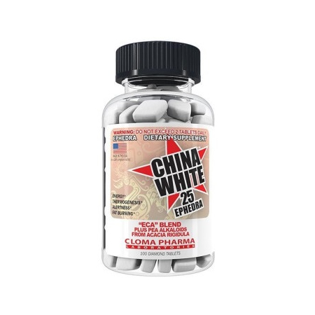 Fat Burner Cloma Pharma - China White 25 Ephedra (100 Tablets)