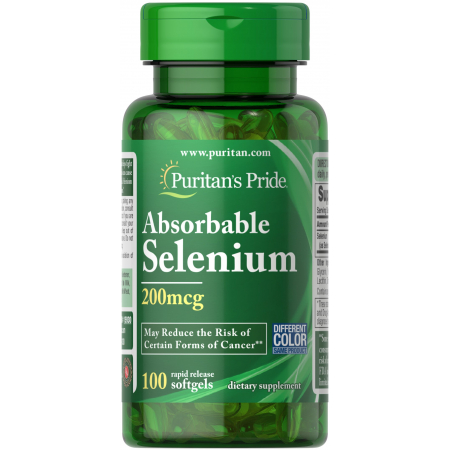 Селен Puritan's Pride - Absorbable Selenium 200 мкг (100 капсул)