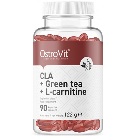 Жироспалювач OstroVit - CLA + Green Tea + L-Carnitine (90 капсул)