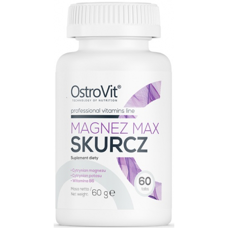 Противосудорожные минералы OstroVit - Magnez Max-Skurcz (60 таблеток)
