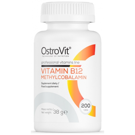 Поддержка сосудов и иммунитета OstroVit - Vitamin B12 Methylcobalamin (200 таблеток)