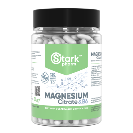Магній & B6 Stark Pharm - Stark Magnesium Citrate & B6 (120 капсул)