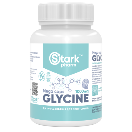 Глицин Stark Pharm - Stark Glycine Mega caps 1000 мг (60 капсул)