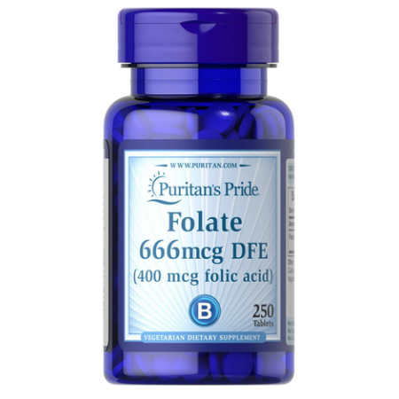 Фолиевая кислота Puritan's Pride - Folate 666 мкг DFE (250 таблеток)