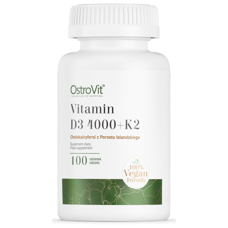 Вітаміни OstroVit - Vitamin D3 4000 + K2 VEGE (100 таблеток)