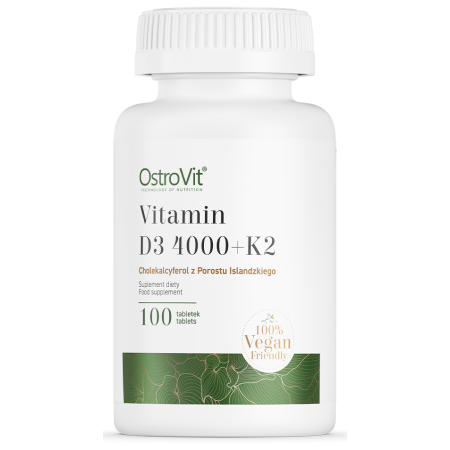 Витамины OstroVit - Vitamin D3 4000 + K2 VEGE (100 таблеток)