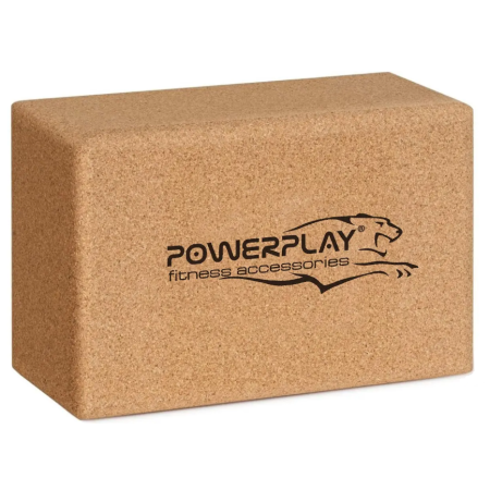 Yoga brick PowerPlay - Yoga brick PP4006 made of cork wood (7.6*14.4*22.6)