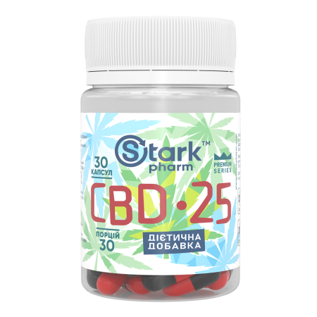 Канабідіол Stark Pharm - Stark CBD 25 мг (30 капсул, 750 мг сбд)