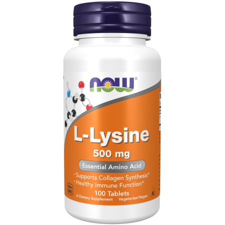 Лізин Now Foods - L-Lysine 500 мг (100 таблеток)