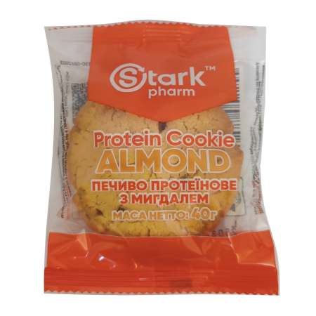 Almond cookies Stark Pharm - Stark Protein Cookie Almond 40 g (23% protein, 1 cookie in a package)