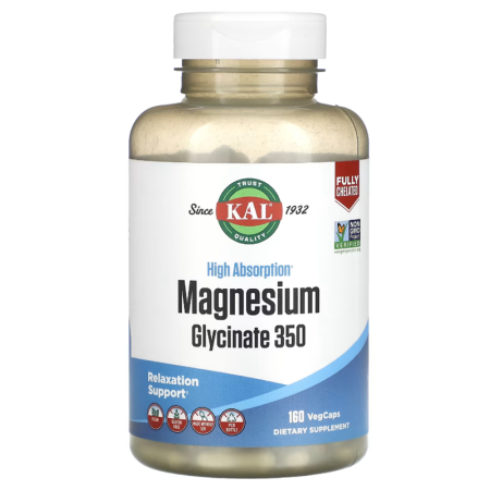 Magnesium Glycinate KAL - Magnesium Glycinate 350 mg (160 capsules)