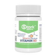 Ниацин Stark Pharm – Stark Niacin (Vitamin B3 with Flush) 100 мг (100 таблеток) (витамин B3 с эффектом покраснения)
