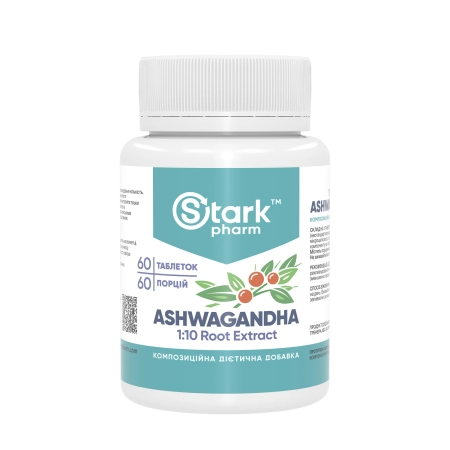 Stark Pharm Ashwagandha adaptogen - Stark Ashwagandha 1:10 Root Extract 500 mg (60 tablets)