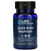Комплексна підтримка мозку Life Extension - Quick Brain Nootropic (30 капсул), для навчання і швидкого мислення