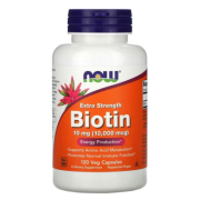 Биотин Now Foods - Biotin 10,000 мкг (120 капсул), для волос, кожи, ногтей и суставов