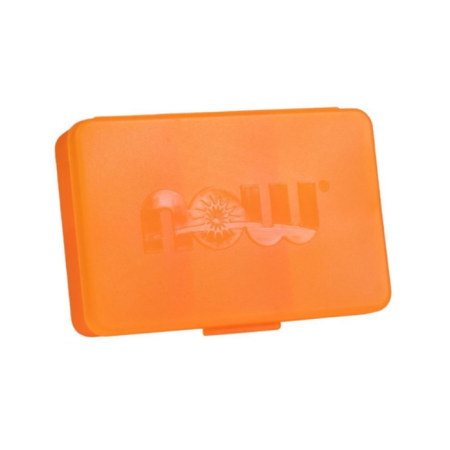 Now Foods Pill Box Small (6 compartments), orange