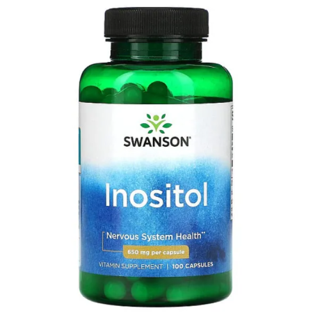 Swanson Inositol - Inositol 650 mg, for nervous system health (100 capsules)