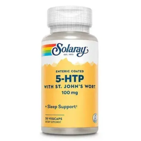 Гідрокситриптофан (5-HTP) + Звіробій Solaray - 5-HTP with St. John`s Wort 100 мг (30 капсул)