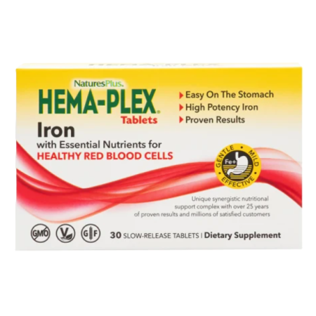 Vitamin and mineral complex Natures Plus - Hema Plex (30 tablets)