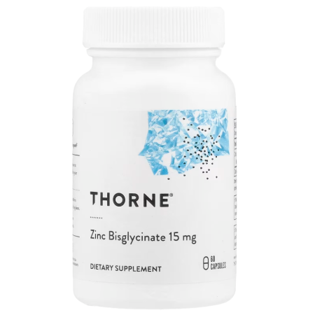 Цинк THORNE - Zinc Bisglycinate, бисглицинат 15 мг (60 капсул)