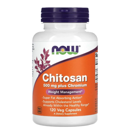 Chitosan + Chromium Now Foods - Chitosan 500 mg + Chromium, for weight control (120 capsules)
